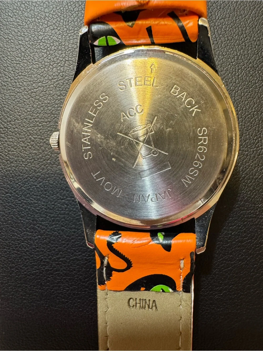 Avon Orange Black Cat Halloween Watch